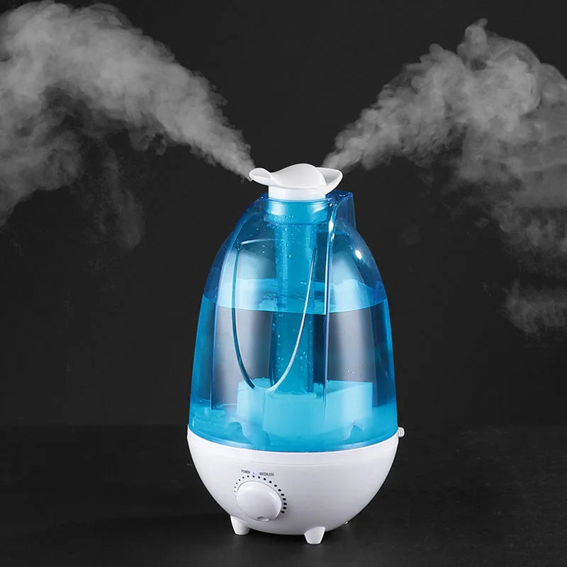 1 gallon Home Air Humidifier Dual Nozzles 110V Essential Oil Aromatherapy Diffuser for Bedroom Office Baby Mist Maker