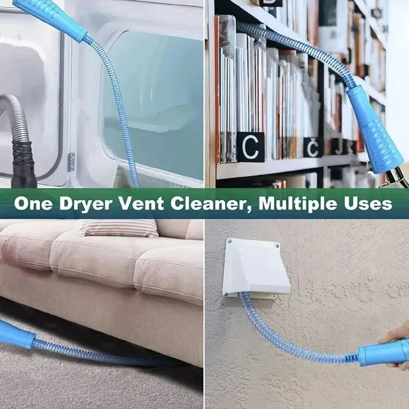 Bendable Dryer Vent Lint Cleaner - Universal Vacuum Attachment